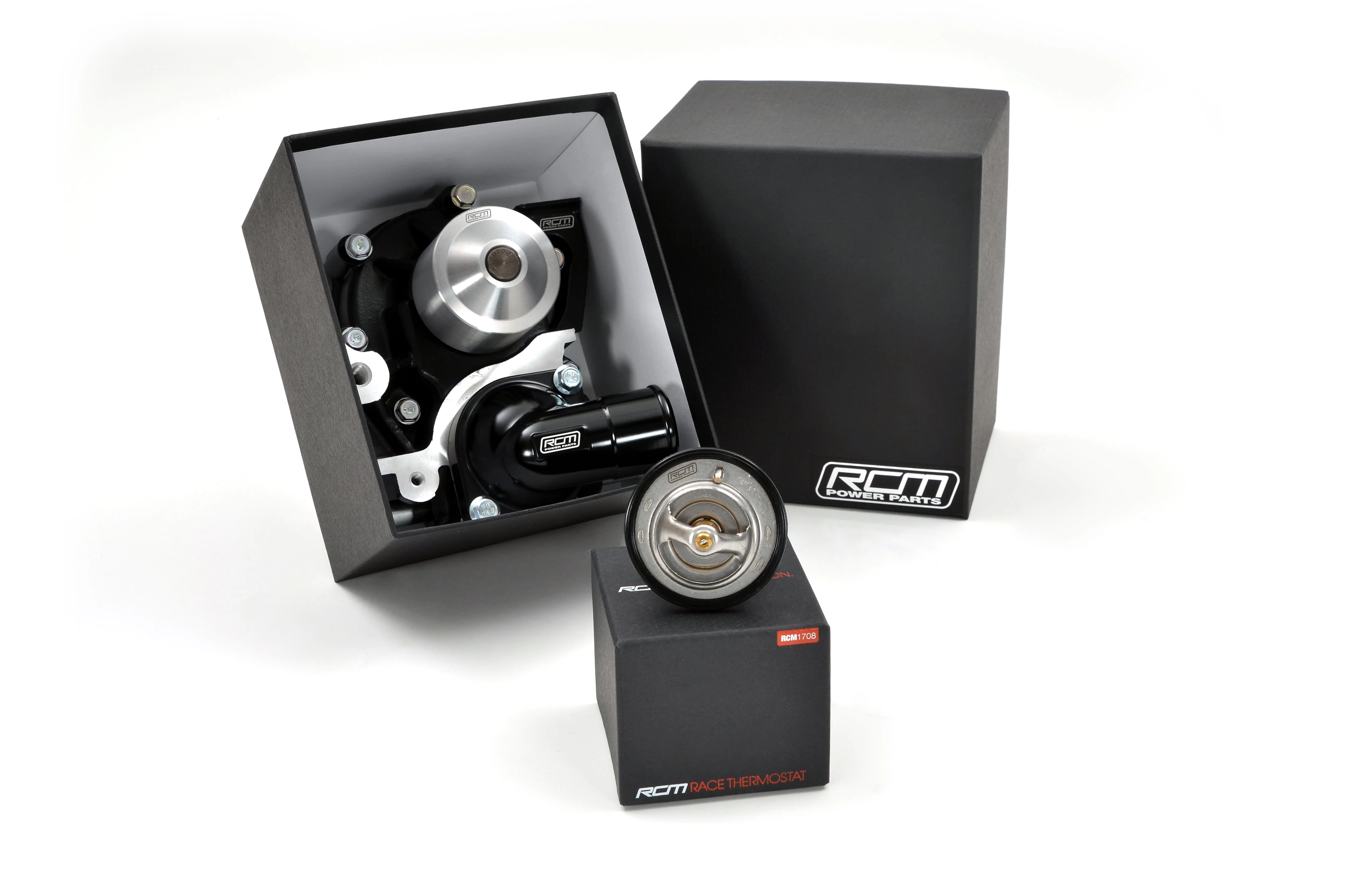 RCM Black Series Water Pump & 70 Degree Thermostat - 2 Port - Image 3